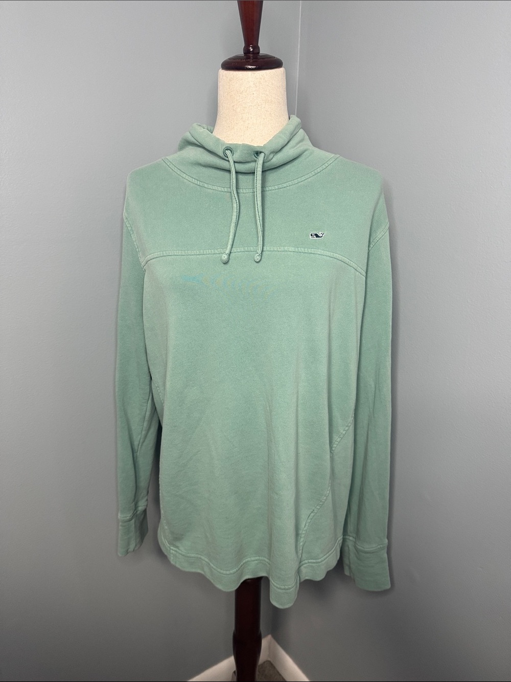 Vineyard Vines Women’s Green Pullover Cowl Neck Sweatshirt Sz M